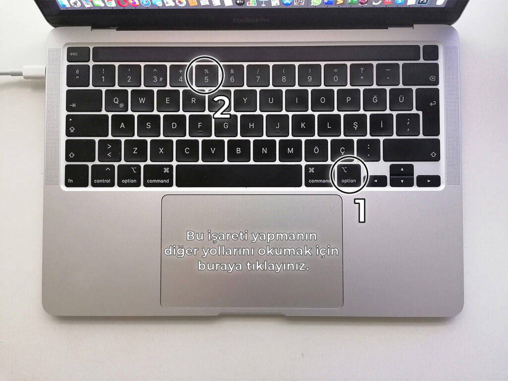 Klavyede yüzde işareti