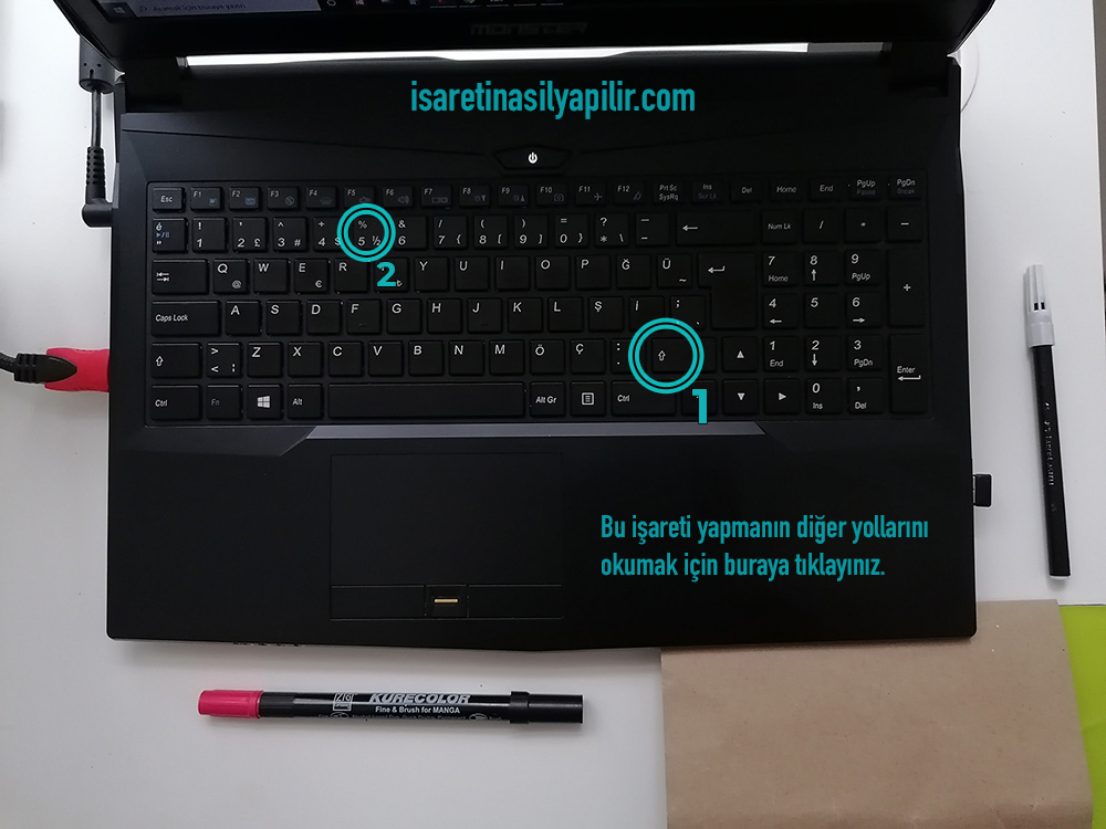 Klavyede yüzde işareti
