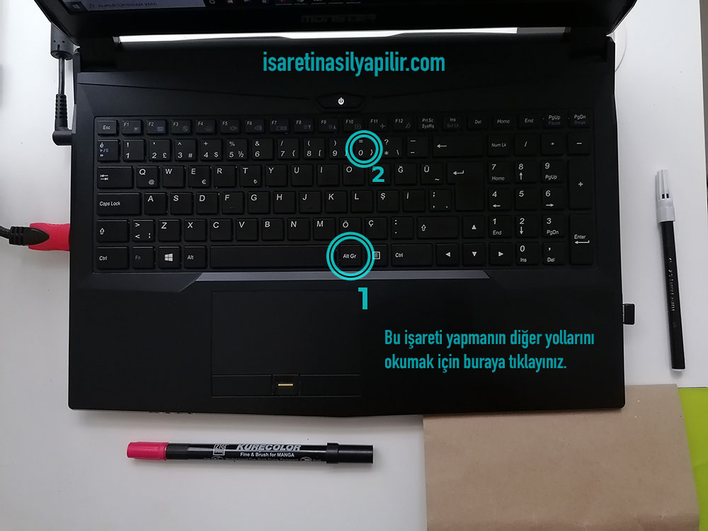 Klavyede Küme İşareti