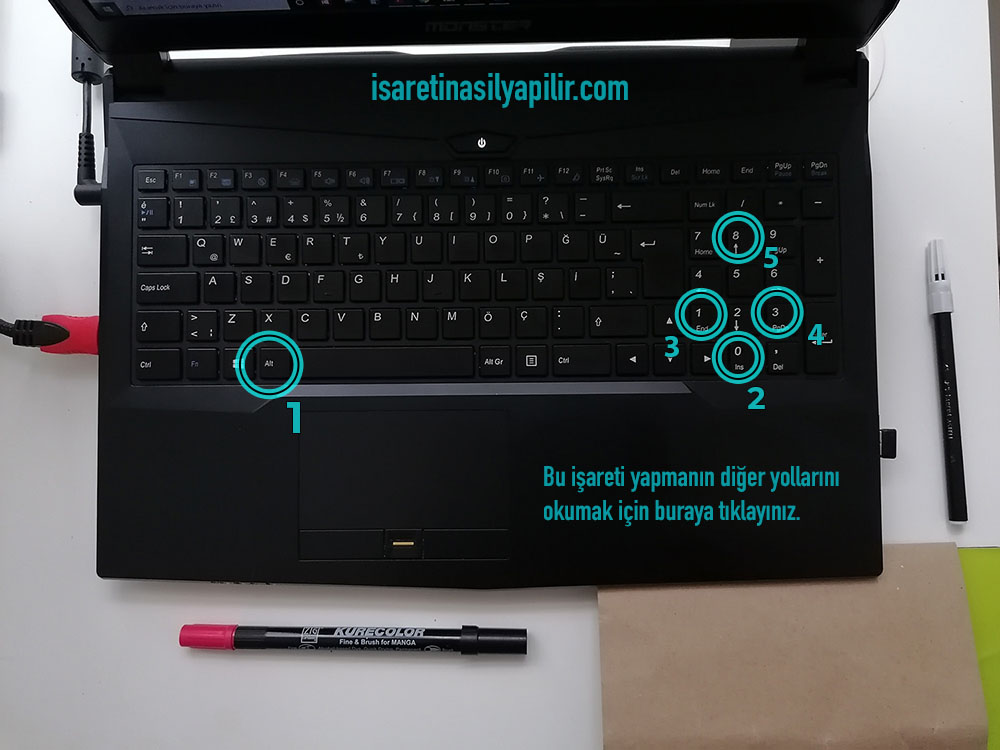 Klavyede orta işareti